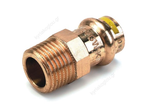 440HEXG COMAP Μαστός αρσενικός 28x1 για σωλήνα μπρούτζινος πρεσαριστός (για φυσικό αέριο & υγραέριο) SUDOpressGas