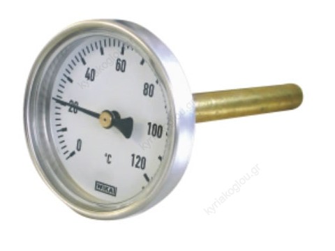 Θερμόμετρο οριζόντιο Φ80 πλήρες με μέτρηση θερμοκρασίας έως 120οC και κυάθιο 10cm